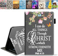 Case for Amazon Kindle Fire HD 10 &amp 10 Plus Tablet (13th/11th Generation 2023/2021 Release) 10.1 - Premium PU Leather Stand Cover with Smart Auto Wake Floral Quote Bible Verse Phil 4:13