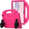 for Amazon Fire Max 11 Kids Tablet Case EVA Material Light Weight Shockproof Rugged Heavy Duty Thumb Kickstand Kids Case for Amazon Fire Max 11 (2023) (Rose red)