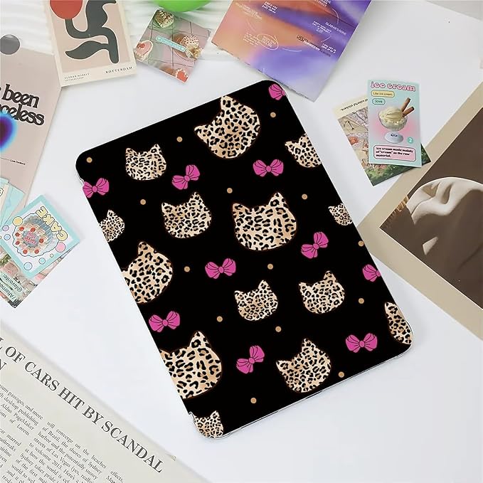 cute cat with Leopard Pink Bow