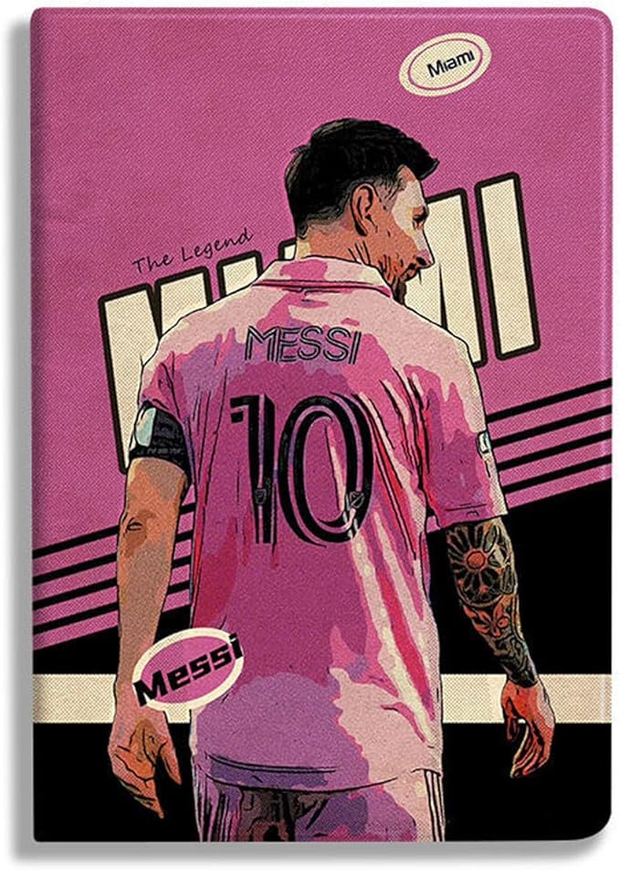 ZERMU Case for iPad (A16) 11th/10th Generation 11''/10.9'' (2025/2022) Mess%i #10 Miam%i Soccer Shockproof Magnetic Cover [Auto Sleep/Wake] with Pencil Holder