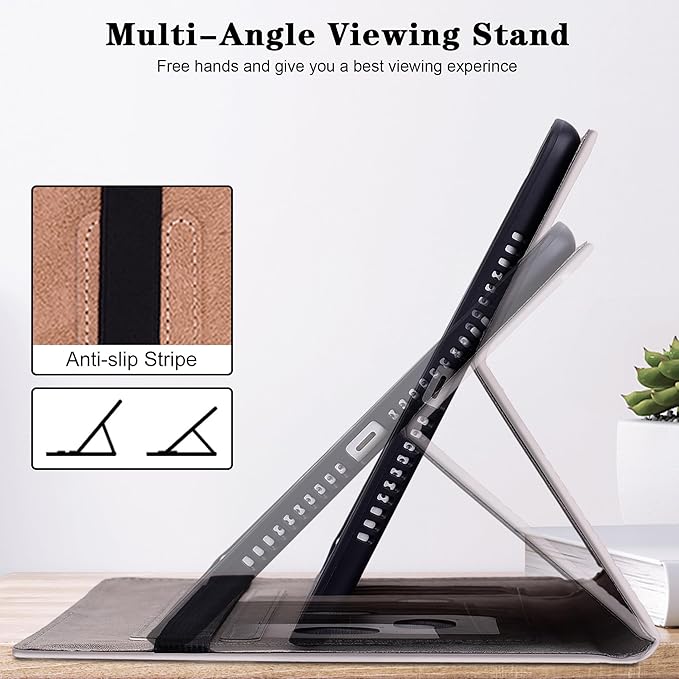 Case for Lenovo Yoga Tab Plus Tablet 12.7 Inch 2025 Multi-Angle Viewing Premium PU Leather Stand Case with Elastic Strap &amp Card Slots for Lenovo Yoga Tab Plus 12.7 Tablet-Gradation