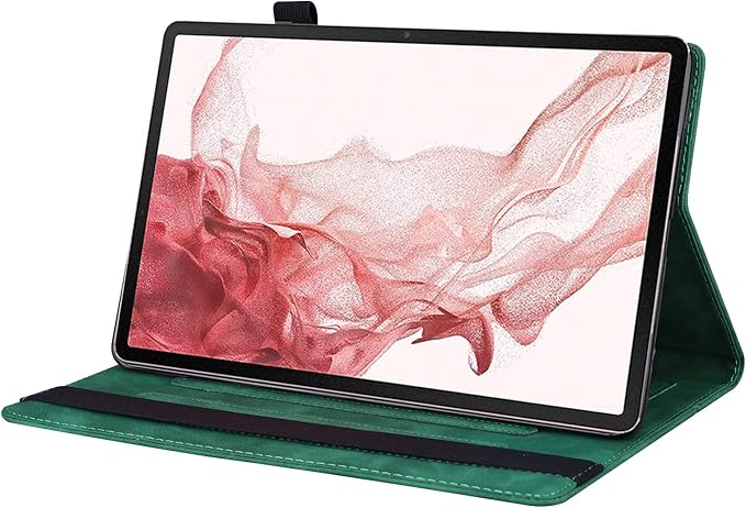 Case for Samsung Galaxy Tab S11 Ultra 14.6 inch 2025 Folio Stand Cover PU Leather Flip Shell with Card SlotShockproof Protective Case for Galaxy Tab S11 Ultra (SM-X930/X936B) Tablet Green