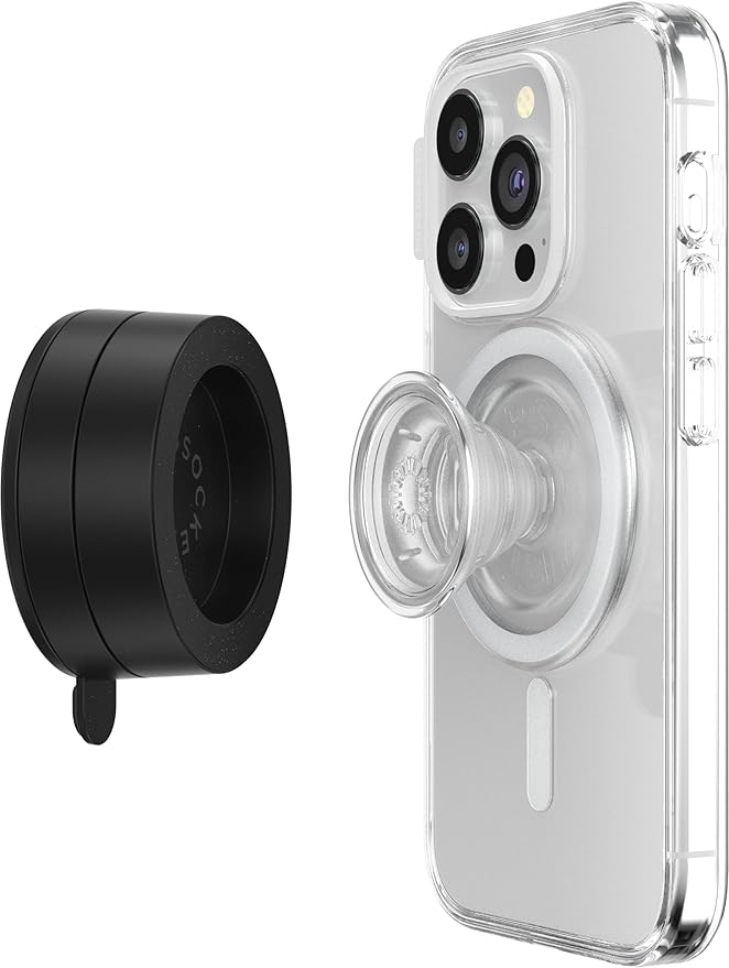 PopSockets Multi-Surface Suction Phone Mount Detachable Surface Mount Phone Stand Compatible with MagSafe® - Black