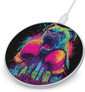 Boxer Dog Pop Boxing City Fast Portable Charger 10W Funny Graphic Phone Charging Pad with USB Cable
