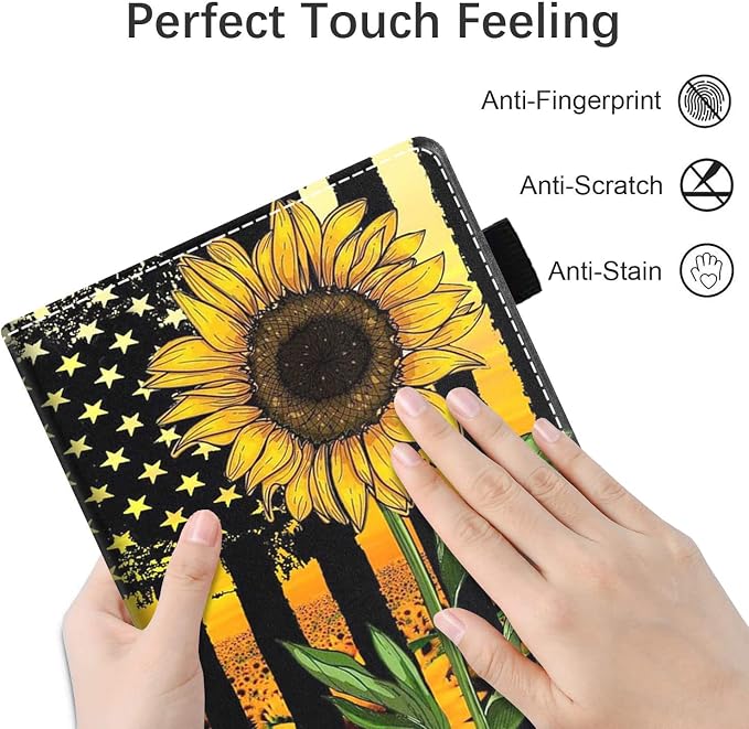 American Flag and Sunflower