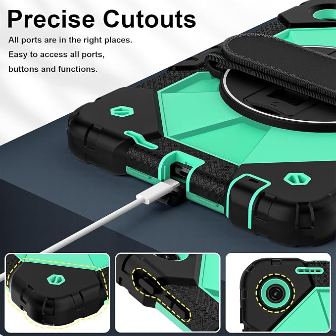 Black mint green