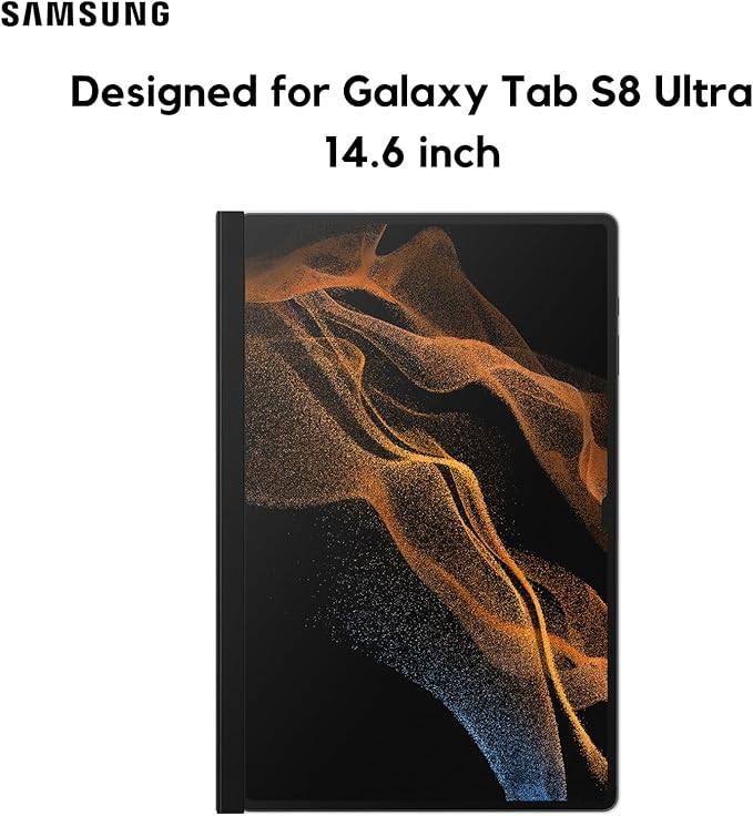 Samsung Galaxy Tab S8 Ultra Case with Touch-Sensitive Screen Protector Magnetic Attachment Storage for S Pen Camera and Port Access Black