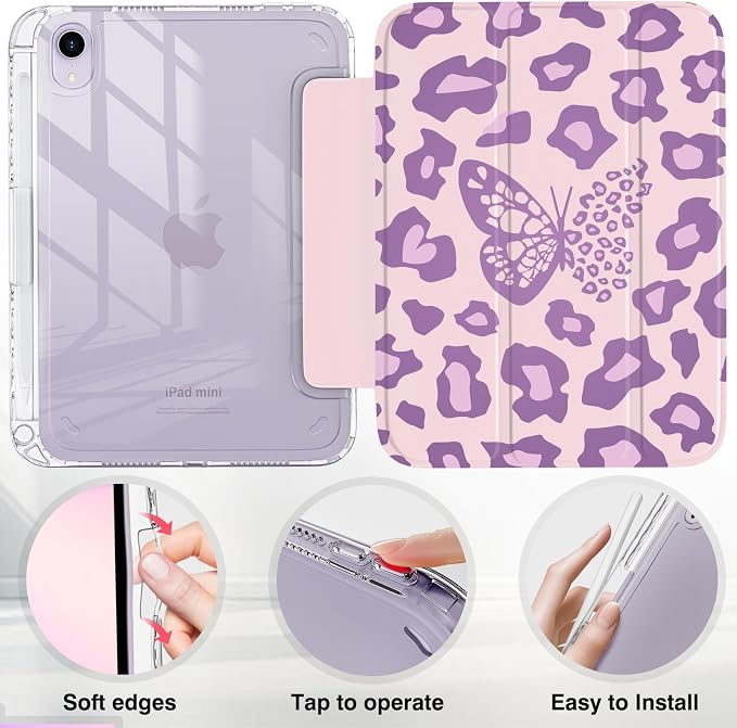 Purple leopard print butterfly
