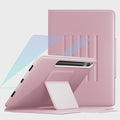 Case for Samsung Galaxy Tab S10 Lite/ S10 FE 2025/ S9 FE 10.9 inch/ S9 11 inch with Screen Protector Adjustable Angles Stand Back Cover Shockproof Premium PU Leather Case (Pink)