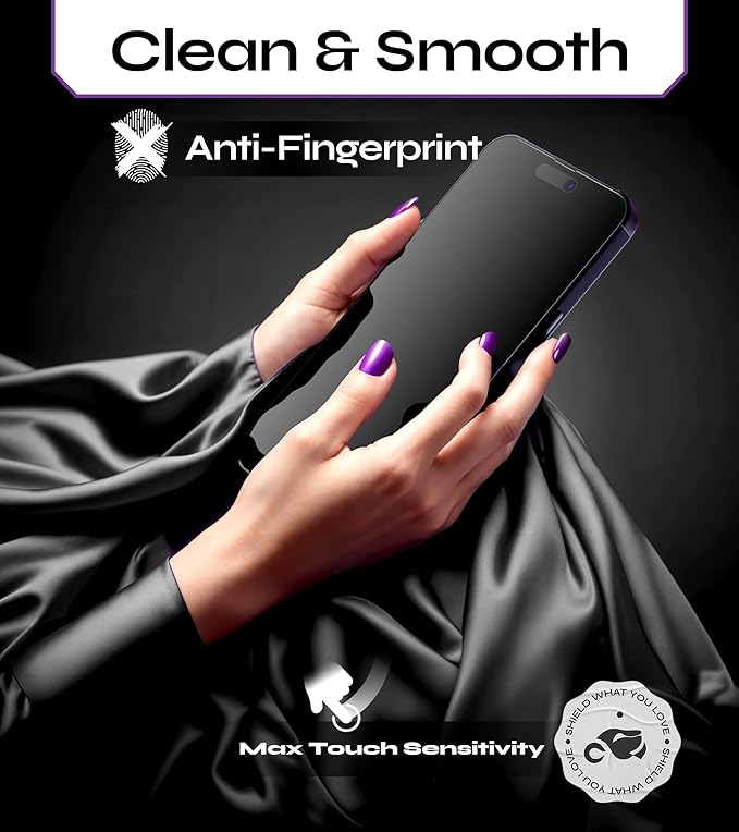 Defenslim for iPhone 16 Pro Privacy Screen Protector (2Pack) Easy Auto-Dust &amp Align Install Kit 6.3 Tempered Glass 9H Hardness Privacy Protection Case Friendly SpyShield