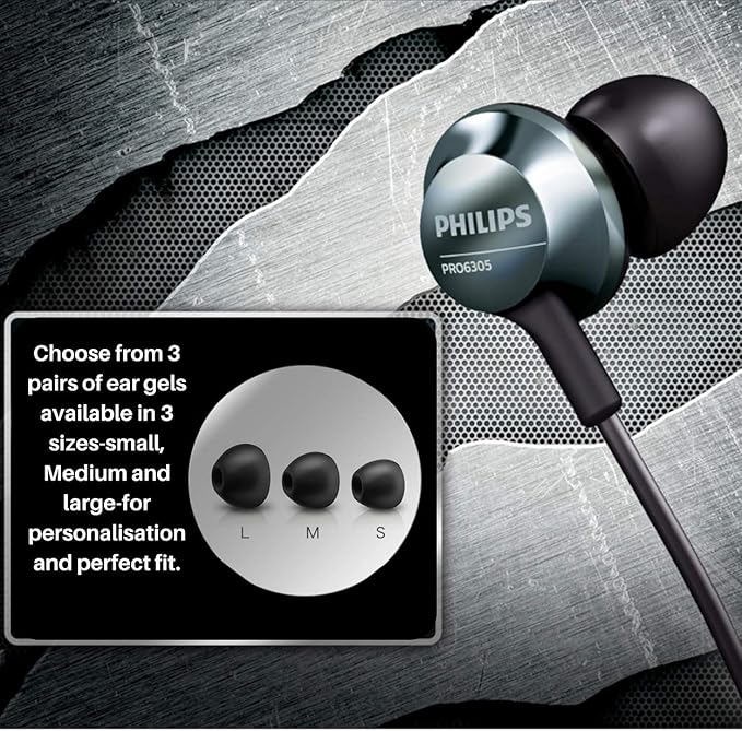 Philips Pro Wired Earbuds with Microphone Hi-Res Audio Earphones with Cord Lightweight and Comfortable Wired in Ear Headphones with Mic Powerful and Clear Sound for All Your Audio Experiences