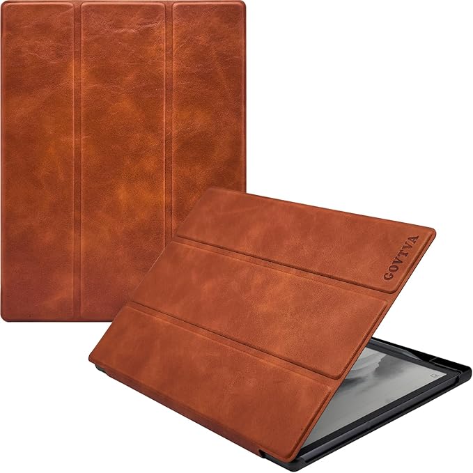Protective Folio Case for 8.2'' iFLYTEK AINOTE Air 2 Ultra-Thin Lightweight Trifold Protective Cover with Built-in Pen Holder Auto Sleep/Wake for AINOTE Air2 Tablet (Brown)