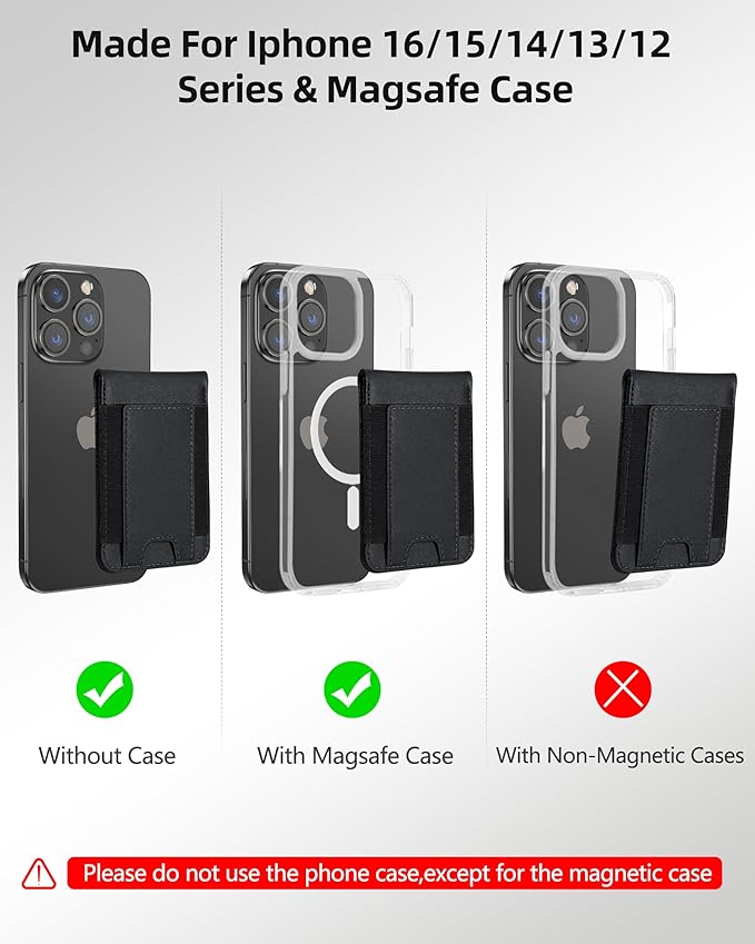 ExtreLife for MagSafe Wallet with Money Clip Stronger Magnetic Wallet for iPhone 17/16/15/14/13/12 Series RFID Blocking for iPhone Wallet with Stand ID Window &amp 8 Card Holder
