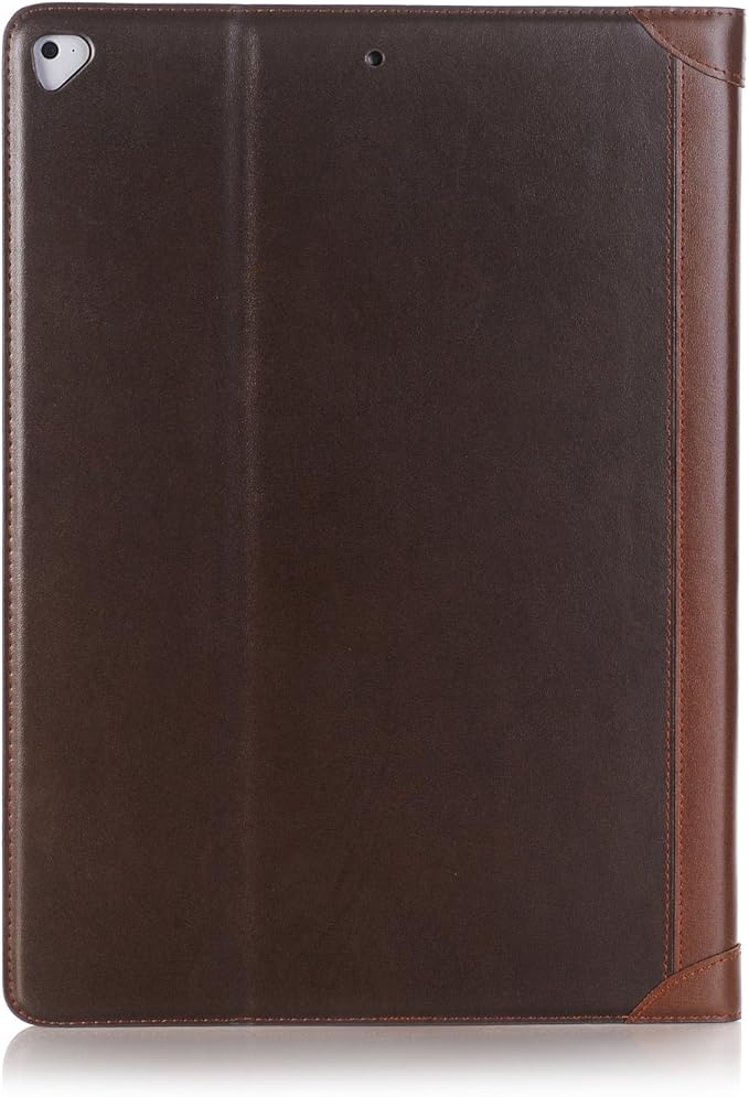 iPad Pro 1st 2nd (12.9 inch) Case DMaos Vintage Book Synthetic Leather Stand Folio Smart Cover Auto Sleep/Wake Business Document Card Holder - Brown