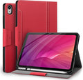 Antbox Case for iPad (A16) 11th Generation 11'' 2025/iPad 10th Generation 10.9'' 2022 with Built-in Pencil Holder Auto Sleep/Wake Function PU Leather Smart Cover (Red)
