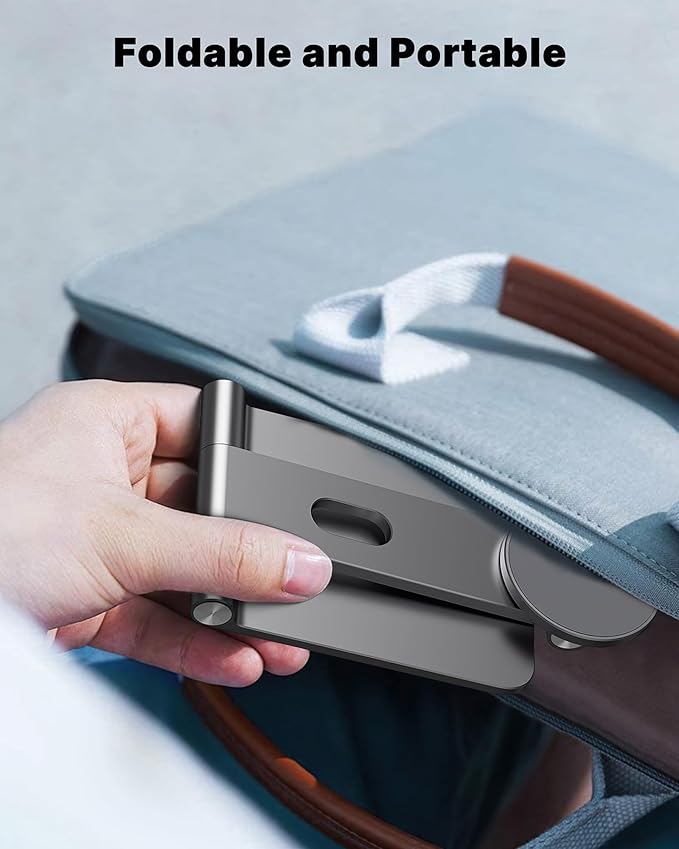 Antank Foldable Magnetic Stand Compatible with Steam Deck &amp Mag-Safe Portable iPhone Stand Holder for Desk Aluminum Alloy Adjustable Phone Stand for Steam Deck/OLED iPhone 17/16/15/14/13/12