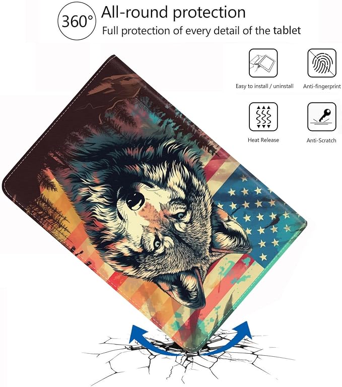 American Flag Wolf