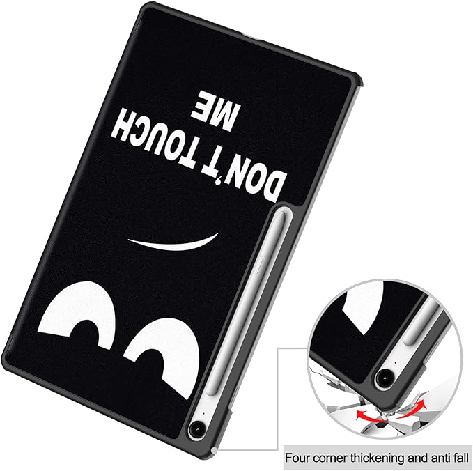 Case for Samsung Galaxy Tab S10 FE+/S10 FE Plus 13.1 Inch 2025 Model (SM-X620/SM-X626B) Tri-Fold Stand Smart PU Leather &amp Hard Back Shockproof Cover with Auto Wake/Sleep Don't Touch Me