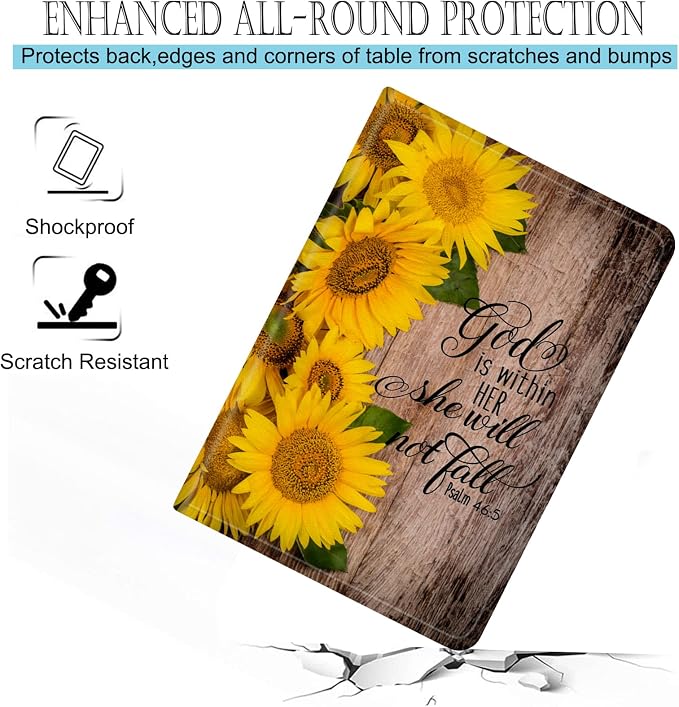 Bible Verses Psalm 46:5 Wood and Sunflower