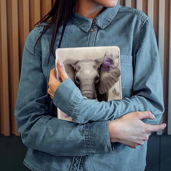 Elephant With Purple Flowers