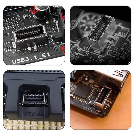 Type-E Male to Type-A Female Panel Mount