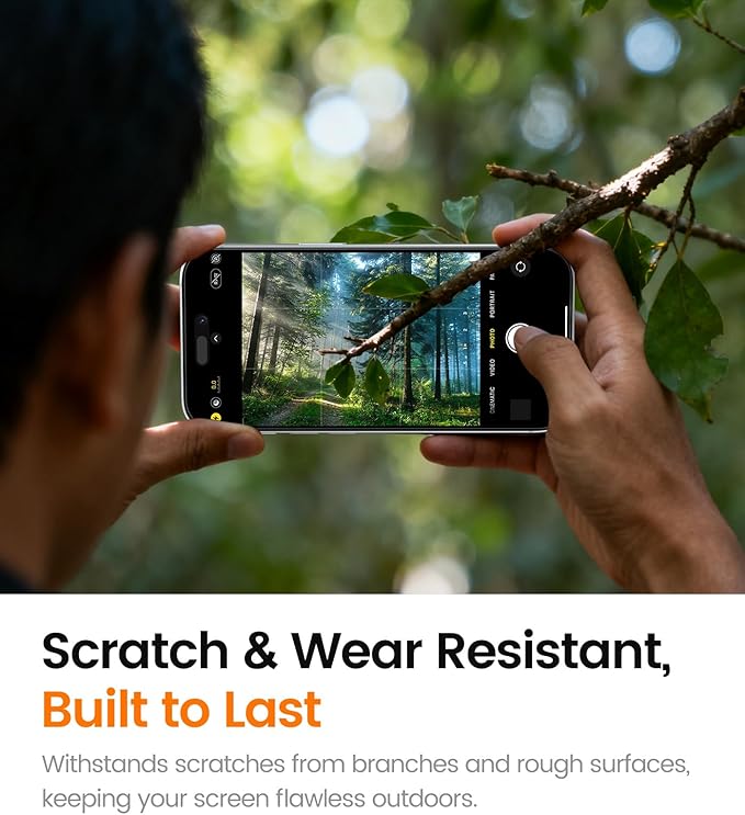 iGluz 4 Pack for iPhone 15 Screen Protector with 2-Pack Camera Lens Protector[99.99% HD Clear][9H Tempered Glass][Bubble Free][Easy Installation][Smooth Touch][Anti-fingerprint]4+2 Dual Protection