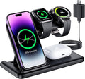 4 in 1 Wireless Charging Station for Apple and Samsung Wireless Charger Stand Magnetic for iPhone 15 14 13 12 11 Pro Max XR XS 8 Plus for Apple Watch 8 7 6 5 4 3 2 SEfor AirPods Pro 3 2