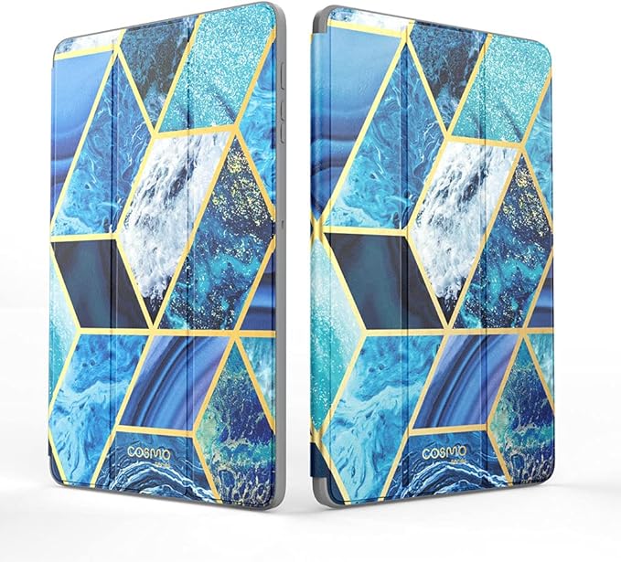 i-Blason Cosmo Case for Samsung Galaxy Tab S7 FE 12.4 2021 Release Case Full-Body Trifold with Built-in Screen Protector Protective Smart Cover with Auto Sleep/Wake &amp Pencil Holder (Ocean)
