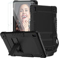 for Onn 10.1 inch Tablet Case 2024for Onn 10.1 Tablet Case Gen 4 Shockproof Rugged Kids Cover with Screen Protector Shoulder Strap for Walmart 10.1 (2024 Model:100135925)(Black+2Pcs)
