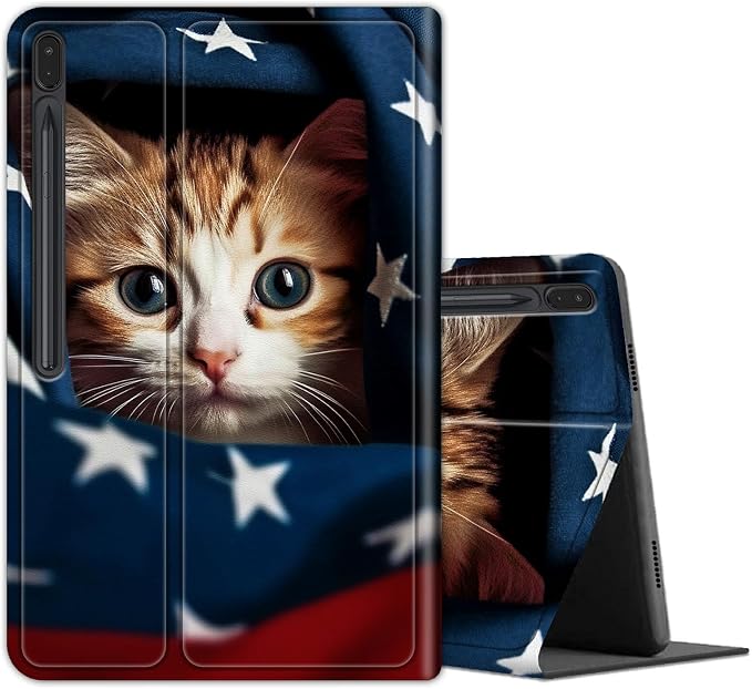Cat American Flag