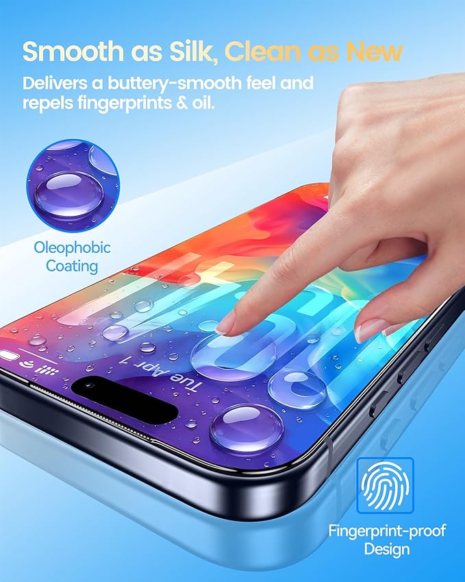 for iPhone 17 Pro Max Privacy Screen Protector 25° Anti-Spy 3D Curved Tempered Glass Full Coverage 12FT Military Drop Protection 9H Hardness 3s Bubble-Free Fingerprint &amp Case Friendly 2-Pack
