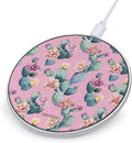 Cactus and Flowers Wireless Charger Anti-Slip Wireless Charging Pad Slim Charger Mat for Men Women