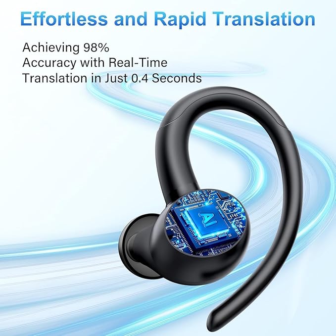 AI Translation Earbuds Real Time 164 Language Translator Earbuds 3-in-1 Bluetooth 5.4 Translation Headphones with 5 Translation Modes 48H AI Ear Buds Translator Device for Business/Travel/Learning