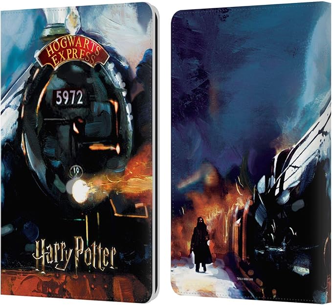 Head Case Designs Officially Licensed Harry Potter Hogwarts Express Prisoner of Azkaban II Leather Wallet Case Compatible with Kindle Paperwhite 1/2 / 3