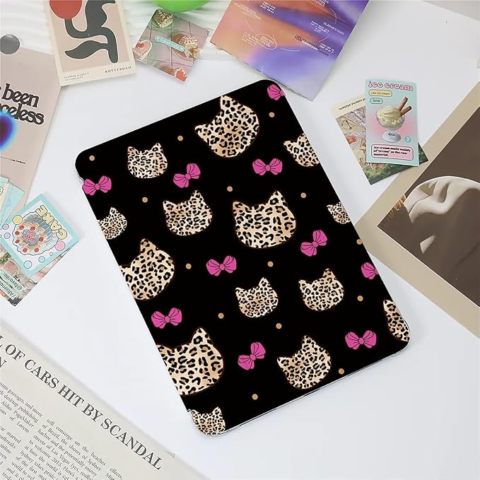 cute cat with Leopard Pink Bow