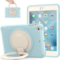 BATYUE Shockproof Case for iPad mini 1/2/3 (2012/2013/2014) - 360° Multi-Angle Stand (Portrait &amp Landscape) &amp Grip Multi-Scene for All Ages Frozen Blue