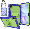 for TCL TAB 10 NXTPAPER 5G 10.4 Inch Tablet case Hybrid Shockproof Silicone Gel Protective Cover with Kickstand for TCL TAB 10 NXTPAPER 5G 10.4 Inch 2025 (9199S) (Navy/Green)