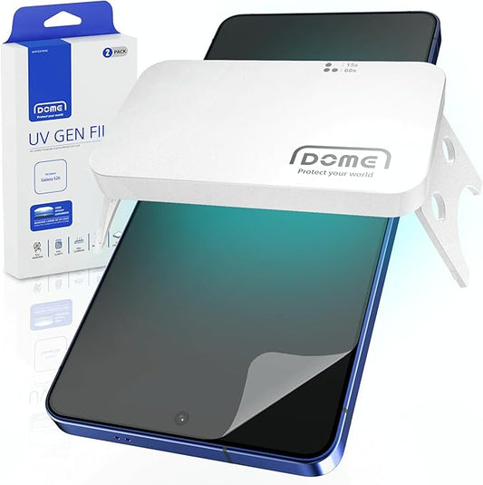 DOME GLASS Whitestone UV GEN Film Compatible with Galaxy S26 Glass-Like UV Cured PET Screen Protector [2 Pack]