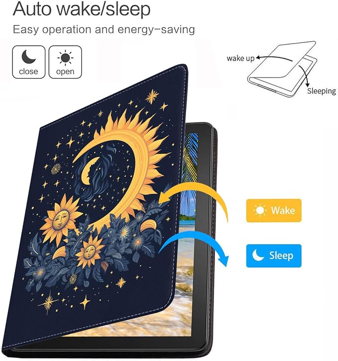 Celestial Theme Sun with Crescent Moon