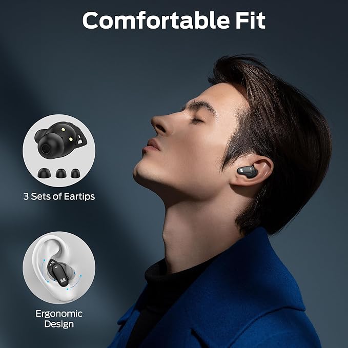Monster N-Lite 206 Bluetooth Wireless Earbuds in Ear Headphones Bluetooth 5.4 Ear Buds Built-in Mic Comfortable Fit Touch Control Type-C Fast Charging IPX6 Waterproof 25H Playtime Black