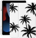 Cute Black Palm Tree for iPad Air 3 Case with Pencil Holder Auto Sleep/Wake White Leather Soft TPU Back Cover for iPad Pro 10.5 Inch 2017