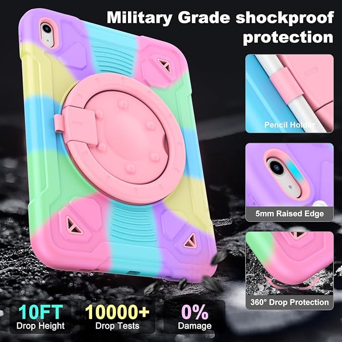 iPad 11-inch (A16) 2025/iPad 10.9 Case-Colorful