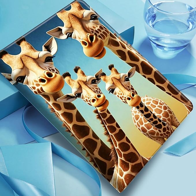 DIGTIALLL Case for iPad Air 5th/4th Generation (2022/2020 Release) 10.9/iPad Pro 11 2022/2021/2020 Release PU Leather Smart Premium Stand Protective Cover with Auto Sleep/WakeGiraffe