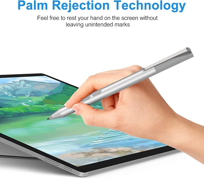 Pen for HP Omnibook Digital Stylus Pen for HP Envy Pavilion Spectre x360 Touchscreen Laptop with MPP 1.51 Palm Rejection 1024 Pressure 2500H Working Time 2 Button
