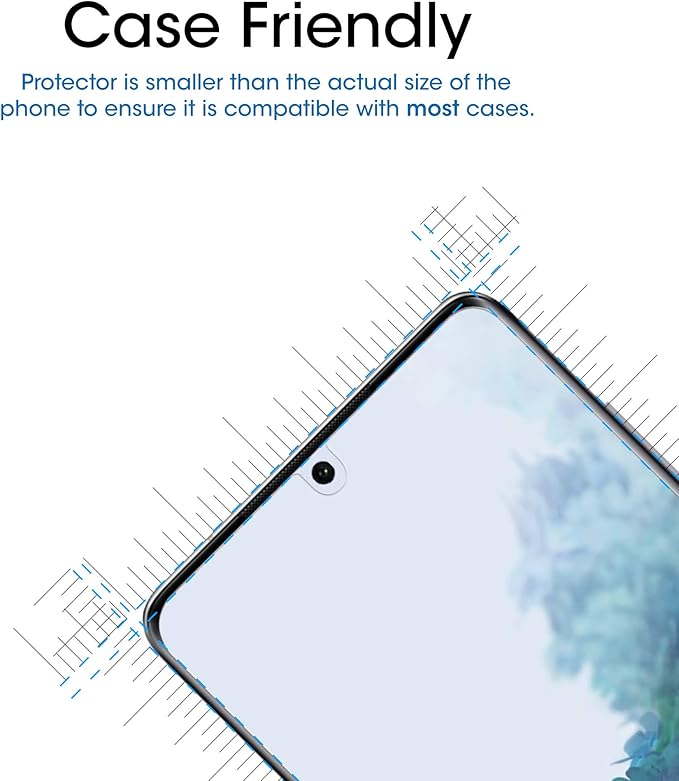 amFilm Ultra Glass Screen Protector for Galaxy S20 (2 Pack) UV Gel Application Tempered Glass Compatible with UltraSonic Fingerprint Scanner for Galaxy S20 (2020)
