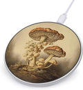 Vintage Mushrooms Wireless Charger Fast Wireless Charging Pad with USB Cable 10W Anti-Slip Magnetic Wireless Charger Portable Slim Charger Puck Travel Charging Station