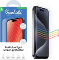 Ocushield Anti Blue Light Tempered Glass Screen Protector for iPhone 15 Pro (6.1) - Protect Your Eyes Reduce Migraines &amp Improve Sleep