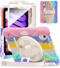 BRAECN Case for iPad mini 7 (A17 Pro) 2024/iPad Mini 6 2021 8.3 with Screen Protector Pencil Holder Protective Heavy Duty Case for iPad mini 7th/6th Gen 360° Rotating Stand &amp Hand Strap for Kid