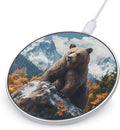 Brown Bear Wireless Charger Anti-Slip Wireless Charging Pad Slim Charger Mat for Men Women