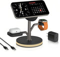 3 in 1 Charging Station for Apple Devices Fast Charging Magsafe Charger Stand with LED Light and 20W PD Adapter Wireless Nightstand Charger for iPhone17/16/15/14/13/12 SeriesAirPodsiWatch and More
